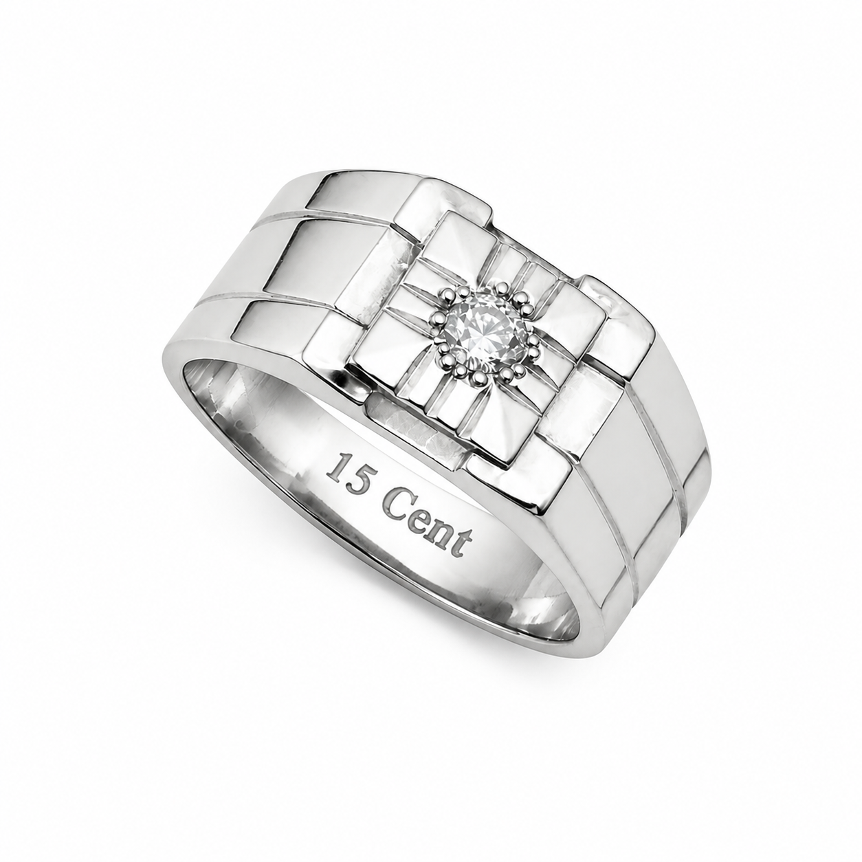 0.15 Ct Diamond Silver Ring – Certified | J Color, I1 Clarity