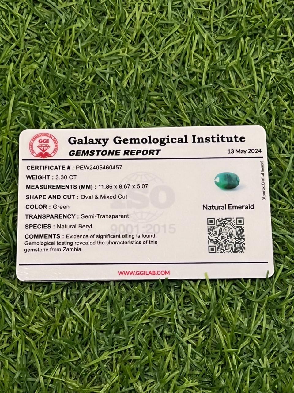 Natural Zambian Emerald | Certified