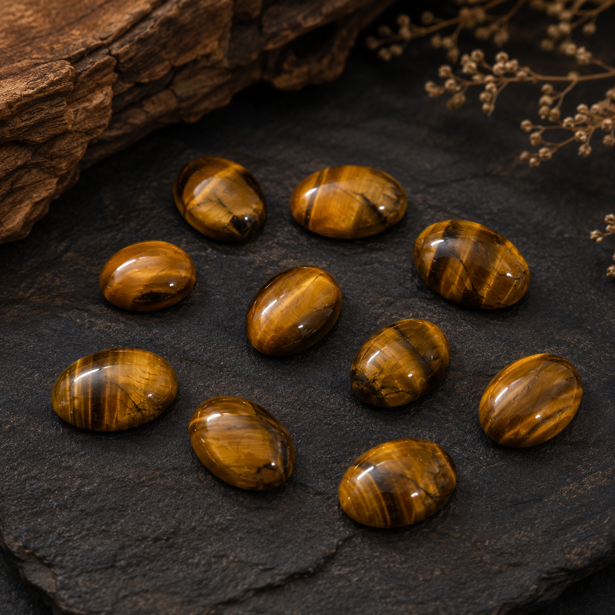 Natural Tiger Eye Cabochon Stone