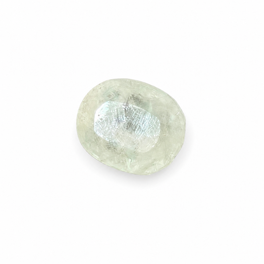 Natural Aquamarine Flat-Top Oval Gemstone