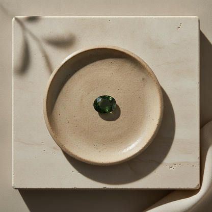 Natural Madagascar Green Sapphire 16.47 Ct | Certified