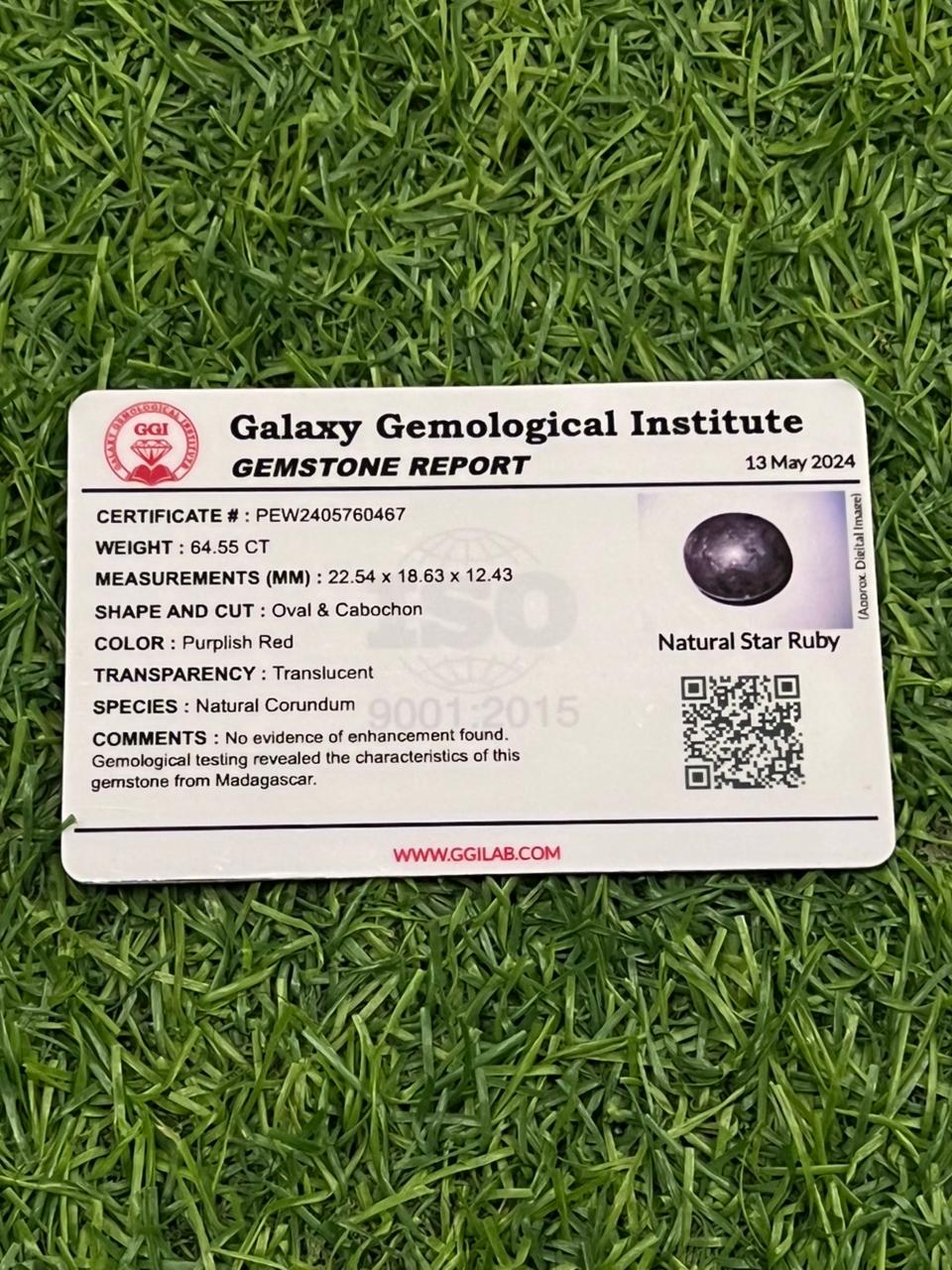 Natural Star Ruby | Certified